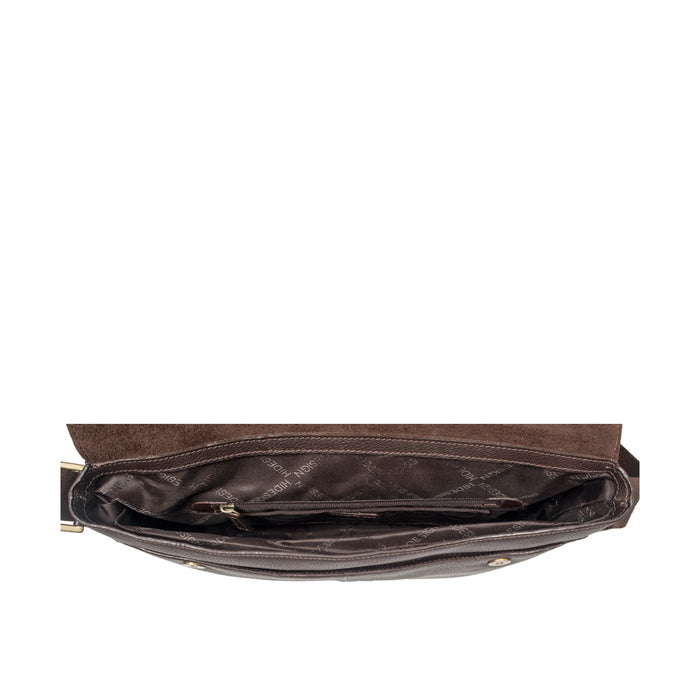 Ee Pluto 01 Brown Leather  Messenger Bag