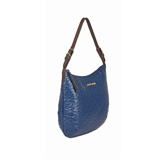 Ee Rhine 02 Blue Leather Shoulder Bag
