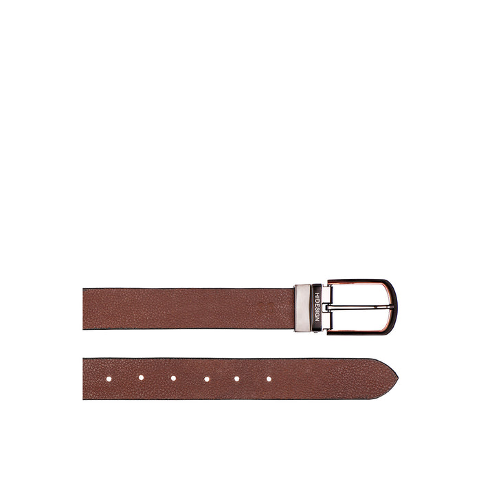 Ee Santos Men's Black Reversible Leather Belt