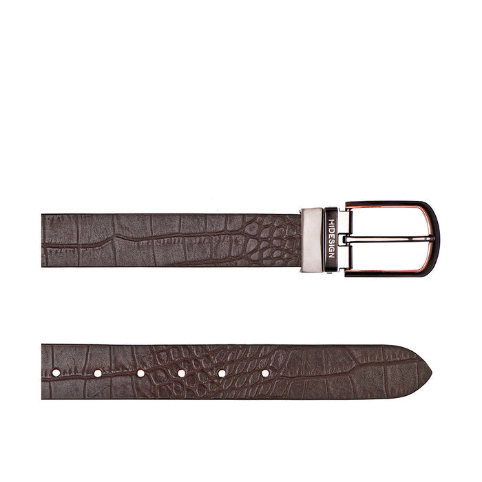 Ee Santos Men's Brown Reversible Leather Belt