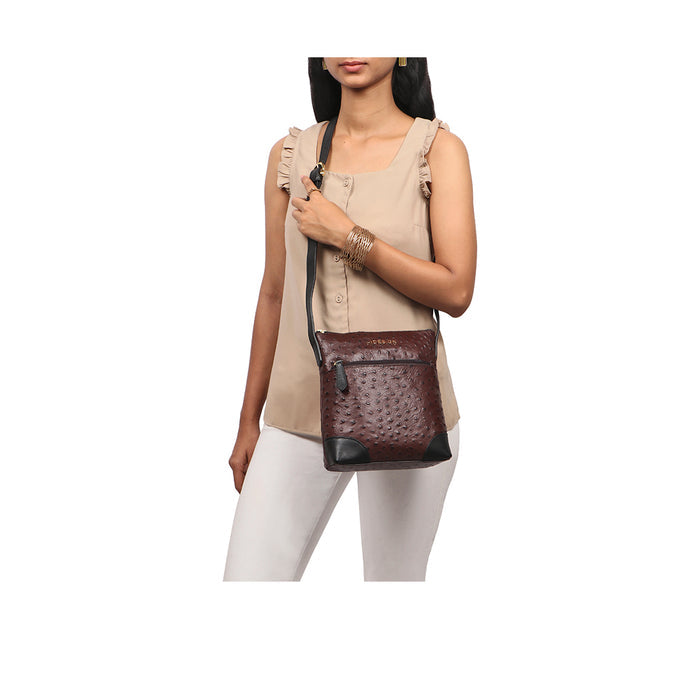 Ee Saturn 02 Brown Leather Sling Bag