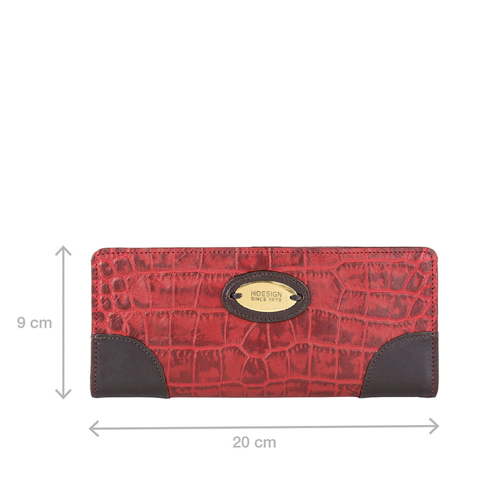 Ee Saturn W1  Red Leather Bi-Fold Wallet