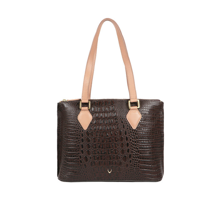 Ee Scorpio 02 Brown Leather Tote Bag