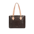 Ee Scorpio 02 Brown Leather Tote Bag