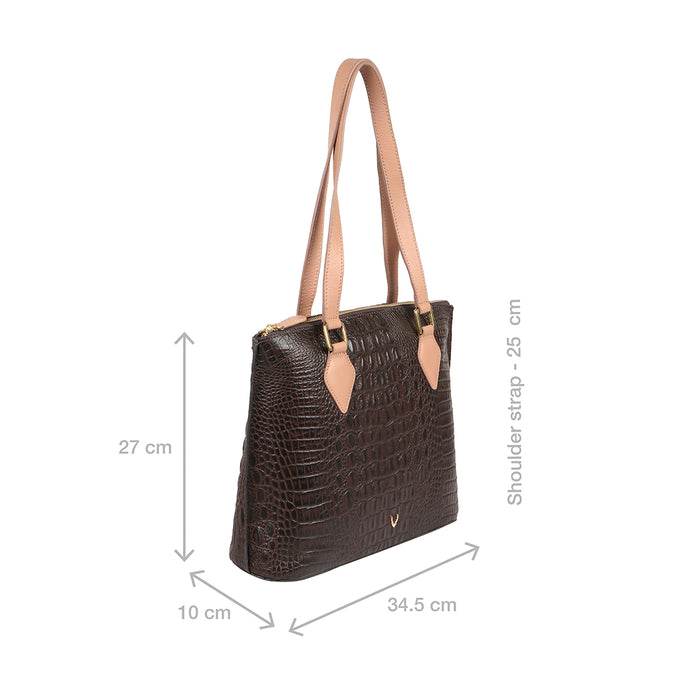 Ee Scorpio 02 Brown Leather Tote Bag