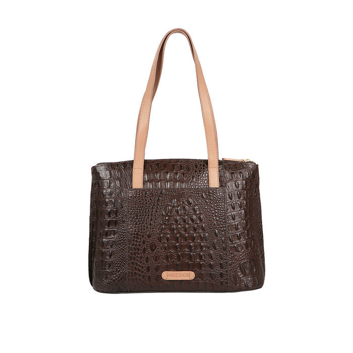 Ee Scorpio 02 Brown Leather Tote Bag