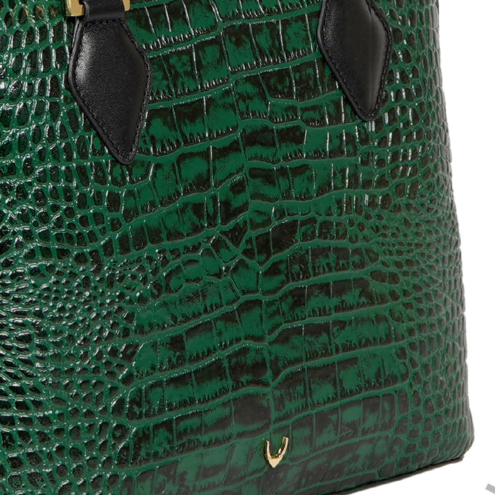 Ee Scorpio 02 Green Leather Tote Bag