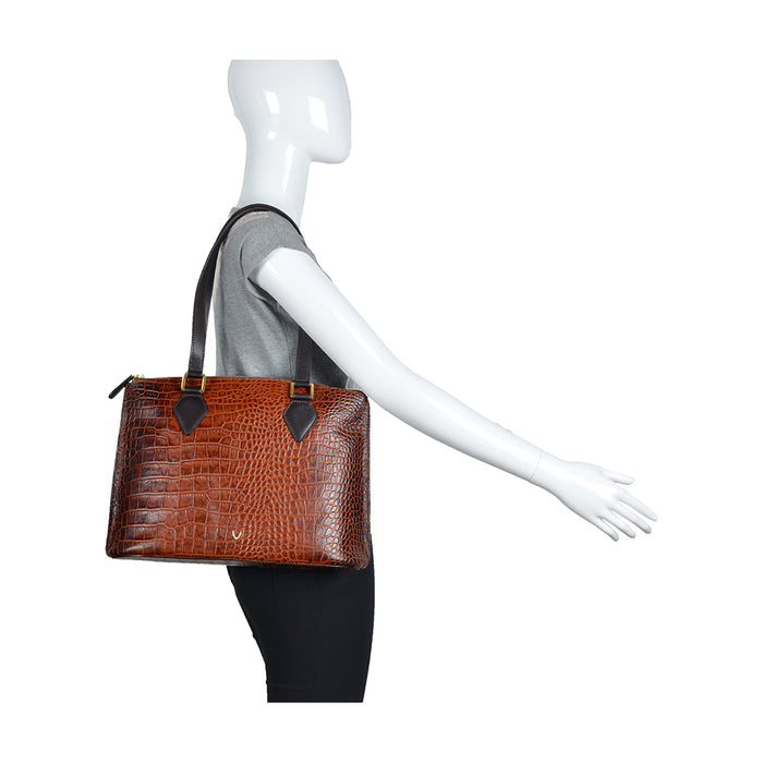 Ee Scorpio 02 Tan Leather Tote Bag