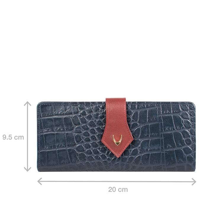 Ee Scorpio W1  Blue Leather Bi-Fold Wallet