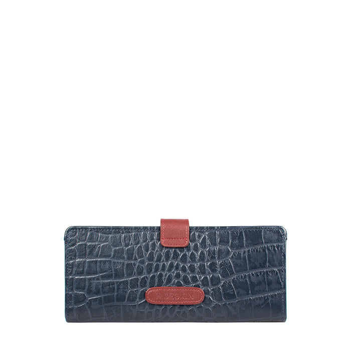 Ee Scorpio W1  Blue Leather Bi-Fold Wallet