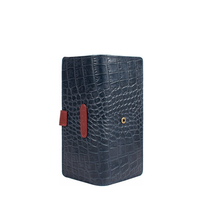 Ee Scorpio W1  Blue Leather Bi-Fold Wallet