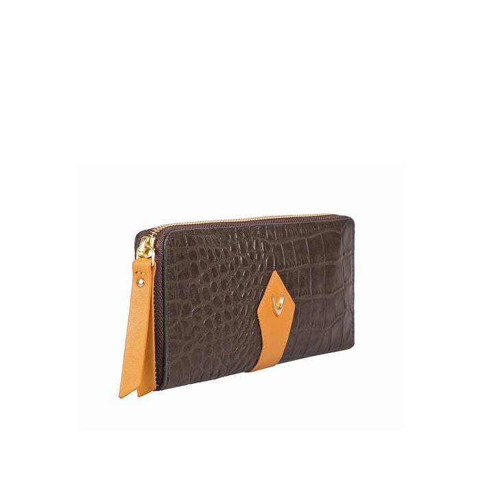 Ee Scorpio W2-M Brown Leather Zip Around Wallet