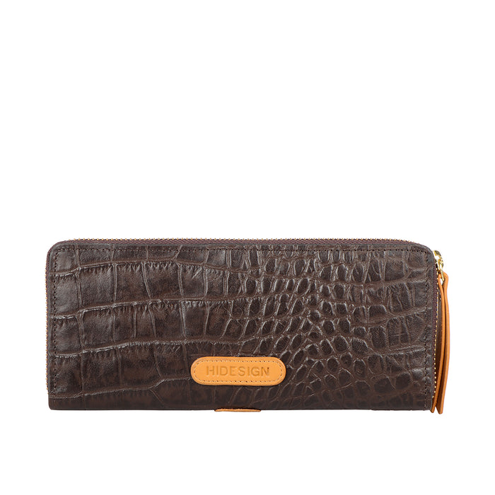 Ee Scorpio W2-M Brown Leather Zip Around Wallet