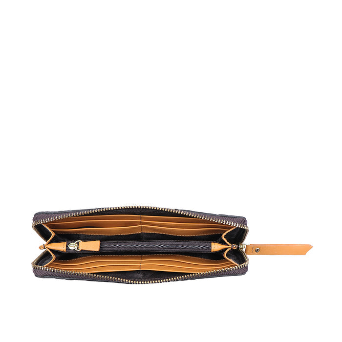 Ee Scorpio W2-M Brown Leather Zip Around Wallet
