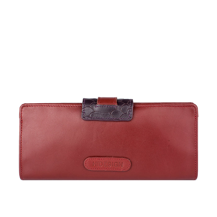 Ee Shanghai W2 R Red Leather Bi-Fold Wallet
