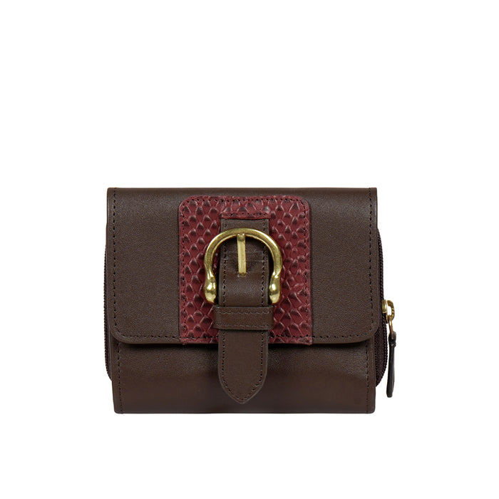 Ee Shanghai W3 Brown Leather Trifold Wallet