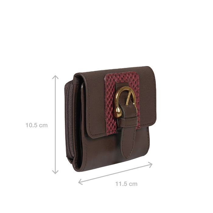 Ee Shanghai W3 Brown Leather Trifold Wallet