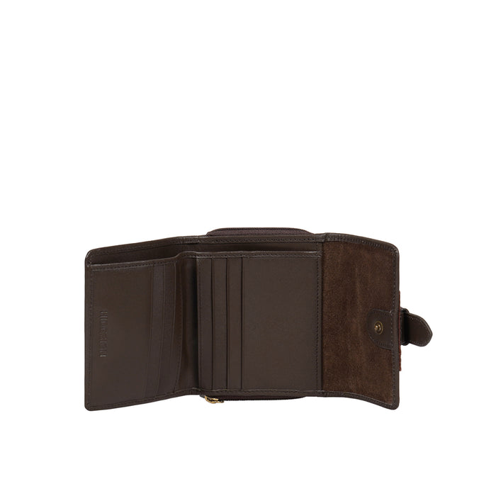 Ee Shanghai W3 Brown Leather Trifold Wallet