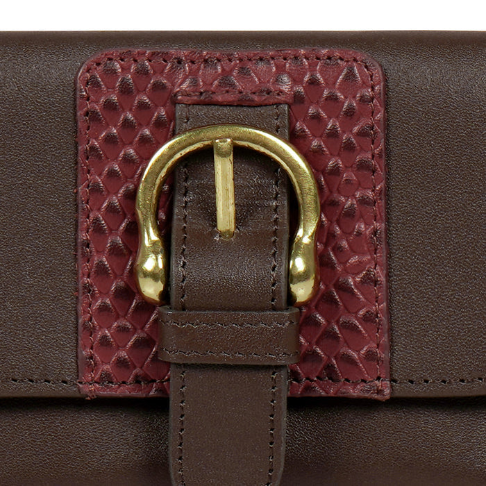 Ee Shanghai W3 Brown Leather Trifold Wallet
