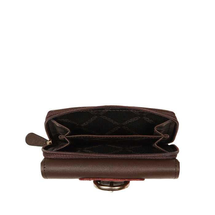 Ee Shanghai W3 Brown Leather Trifold Wallet