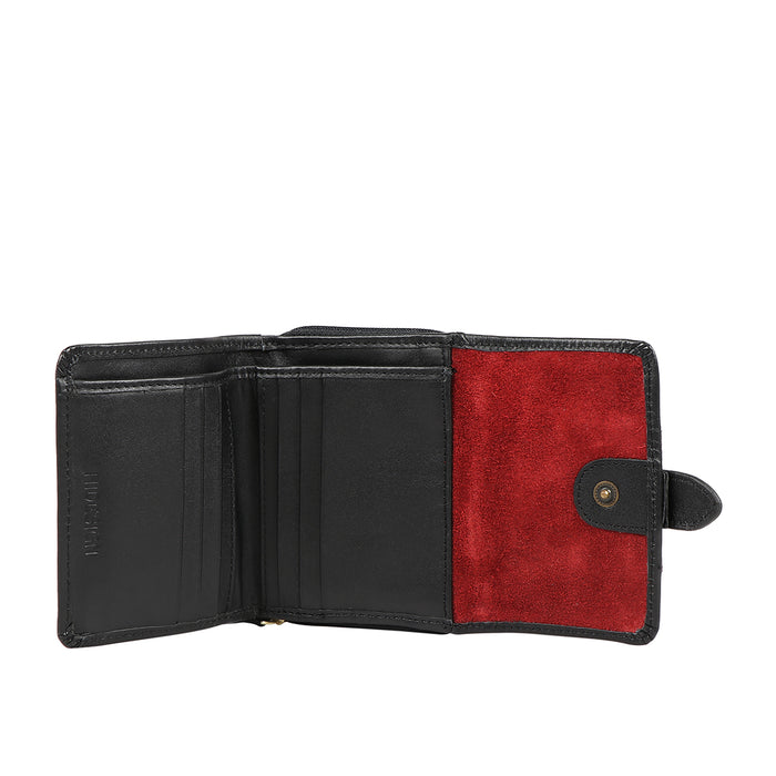 Ee Shanghai W3-M Black Leather Trifold Wallet