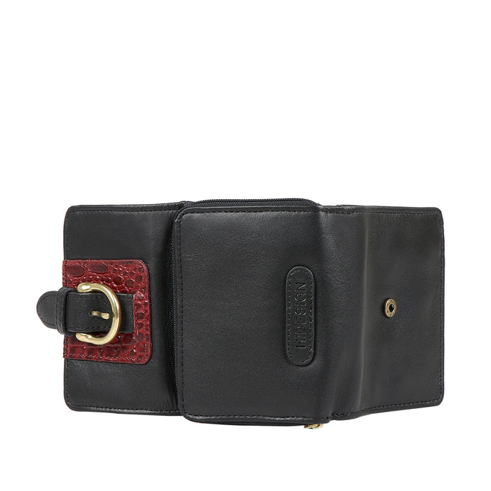 Ee Shanghai W3-M Black Leather Trifold Wallet