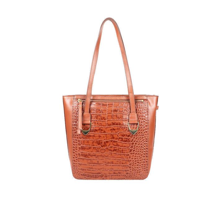 Ee Shania 02 Tan Leather Tote Bag