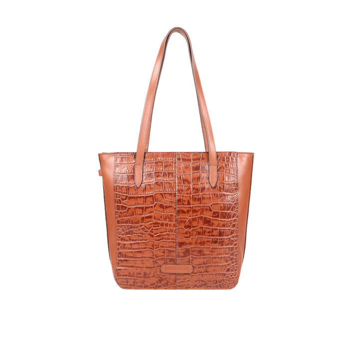 Ee Shania 02 Tan Leather Tote Bag