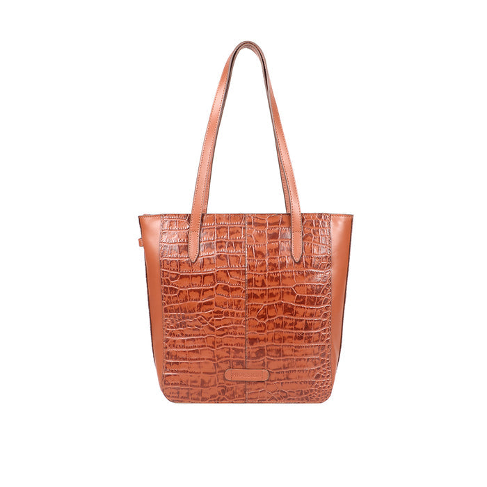 Ee Shania 02 Tan Leather Tote Bag