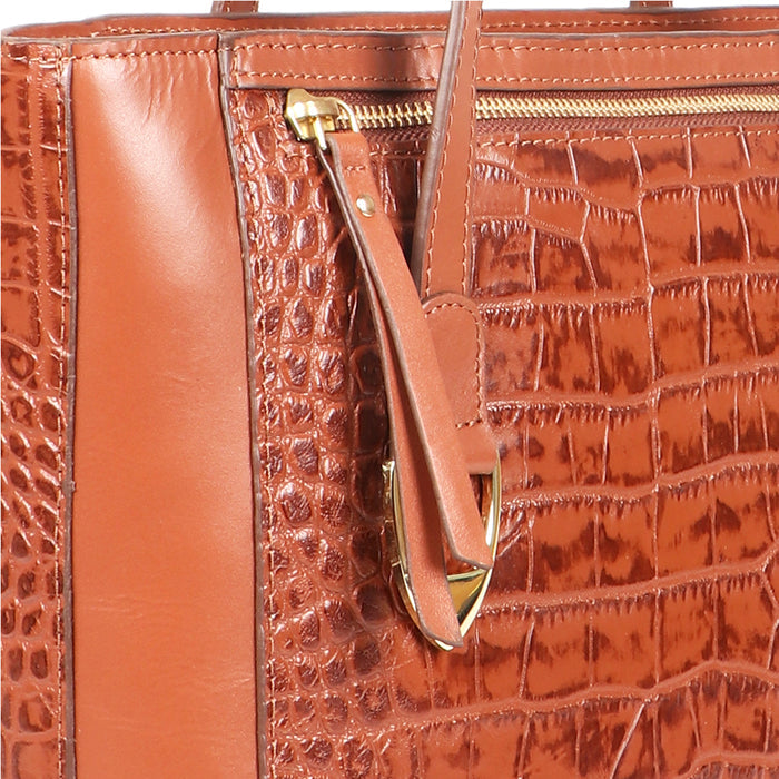 Ee Shania 02 Tan Leather Tote Bag