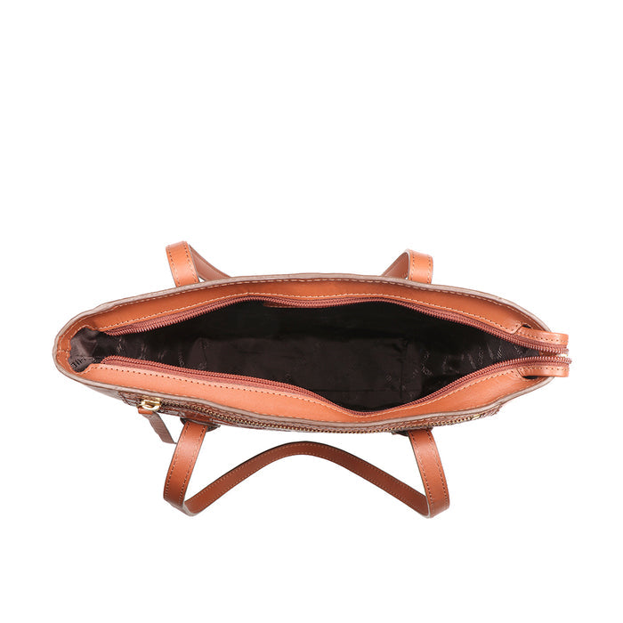 Ee Shania 02 Tan Leather Tote Bag