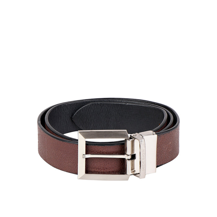 Ee Silva Men's Black Reversible Leather Belt