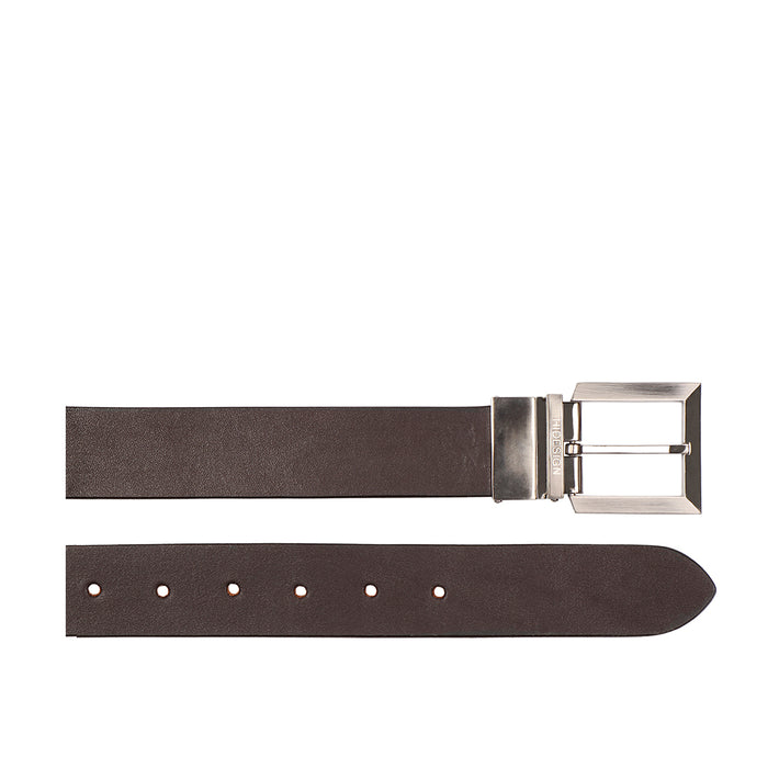 Ee Silva Men's Brown Reversible Leather Belt