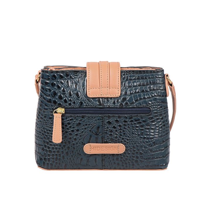 Ee Silvia 03 Blue Leather Sling Bag