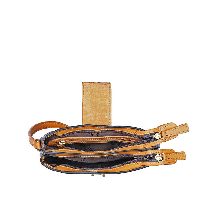 Ee Silvia 03 Brown Leather Sling Bag