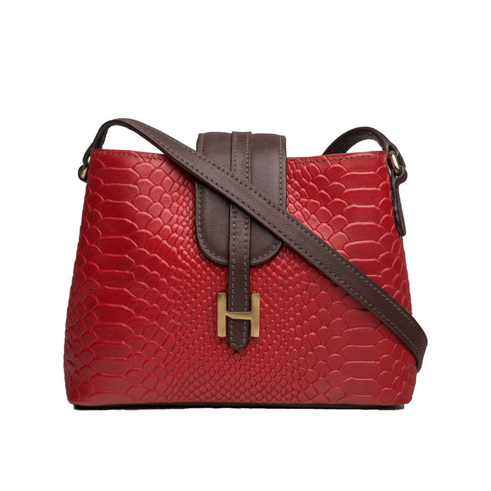 Ee Silvia 03 Red Leather Sling Bag
