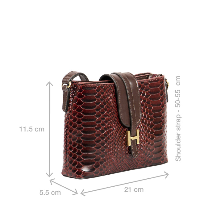 Ee Silvia 03 Red Leather Sling Bag