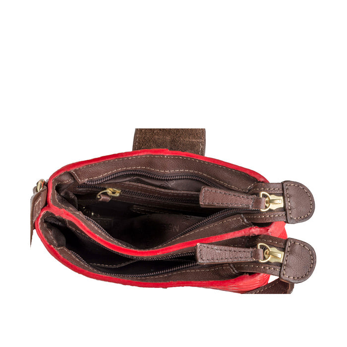 Ee Silvia 03 Red Leather Sling Bag