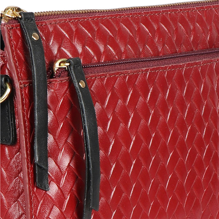 Ee Spruce 02 Red Leather Sling Bag