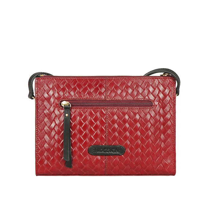 Ee Spruce 02 Red Leather Sling Bag