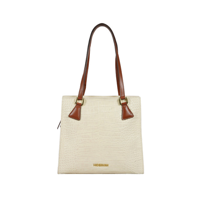 Ee Spruce 04 White Leather Shoulder Bag
