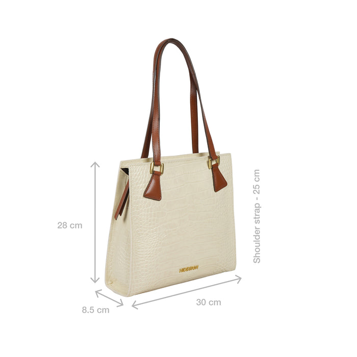 Ee Spruce 04 White Leather Shoulder Bag