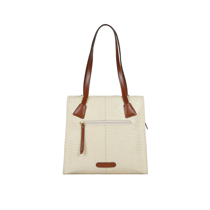 Ee Spruce 04 White Leather Shoulder Bag