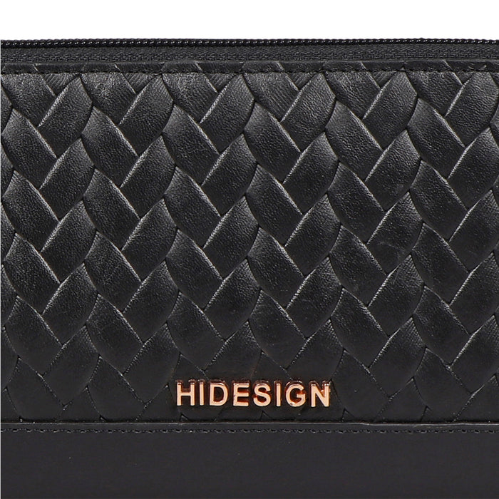Ee Spruce W3-M Black Leather Zip Around Wallet