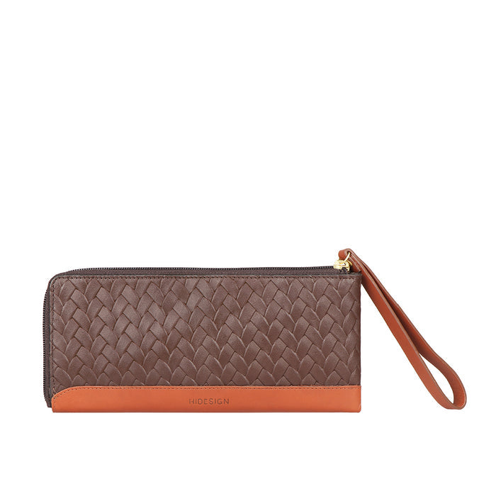 Ee Spruce W3-M Brown Leather Zip Around Wallet