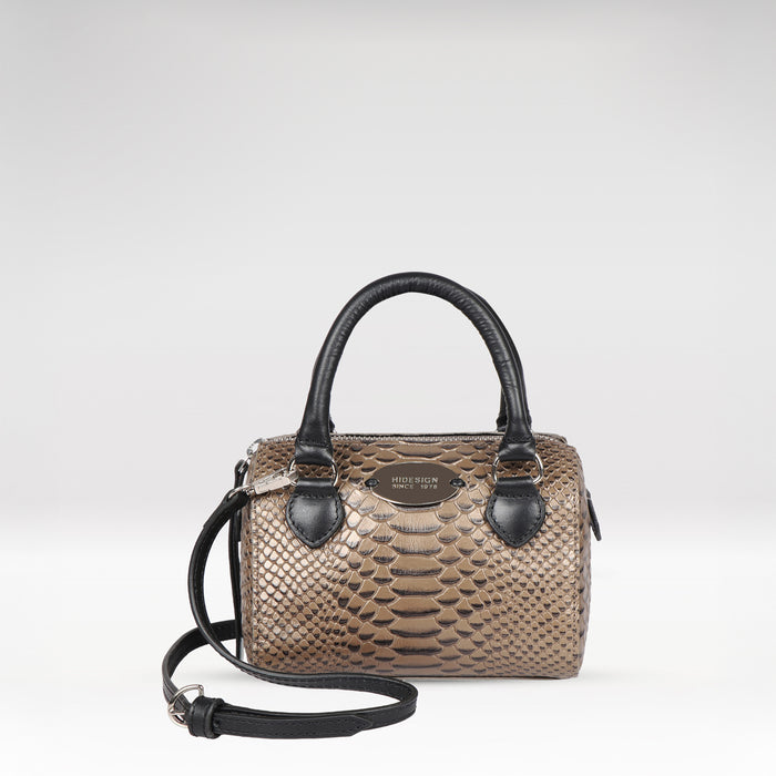 Ee Suzie Grey Leather Micro Bag