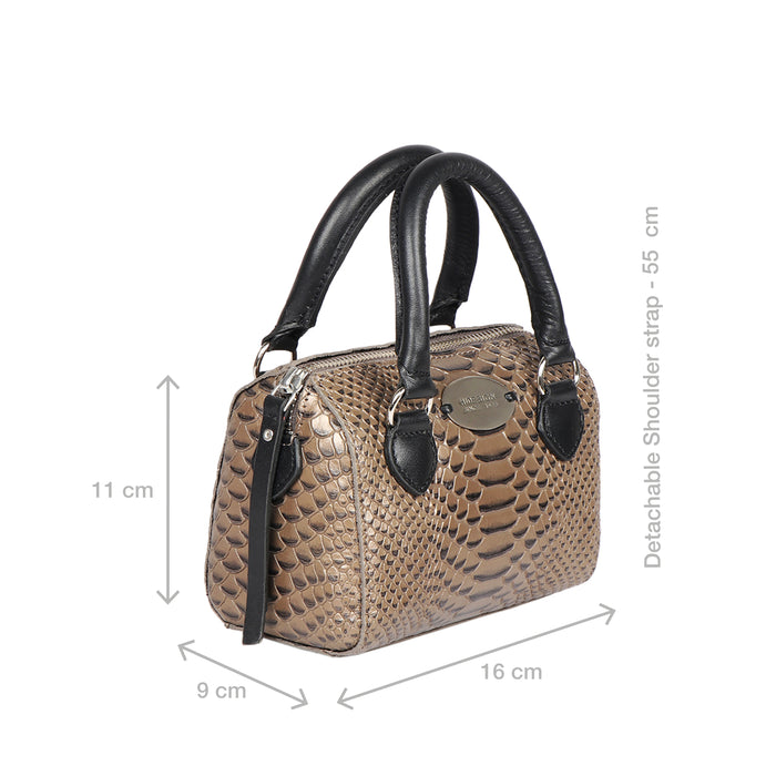 Ee Suzie Grey Leather Micro Bag