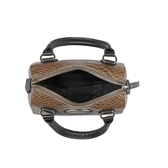 Ee Suzie Grey Leather Micro Bag