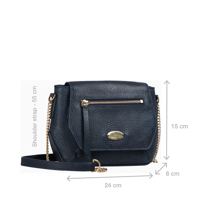 Ee Taurus 03 Blue Leather Sling Bag