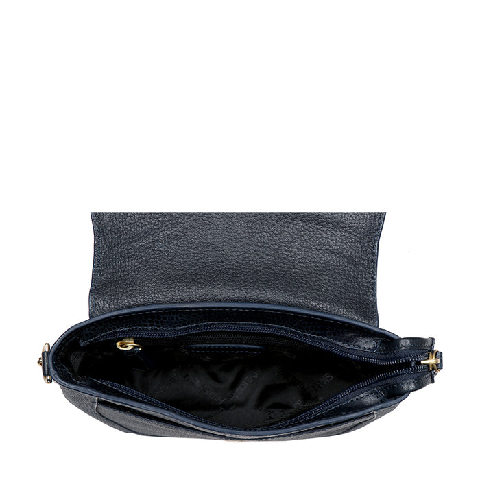 Ee Taurus 03 Blue Leather Sling Bag